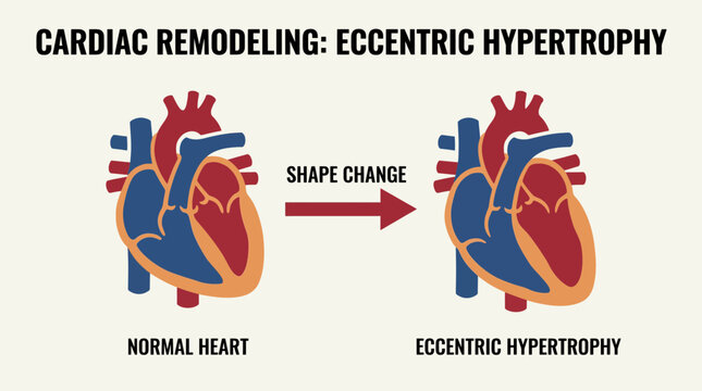Cardiac Remodeling Eccentric Hypertrophy Shape Change Vector