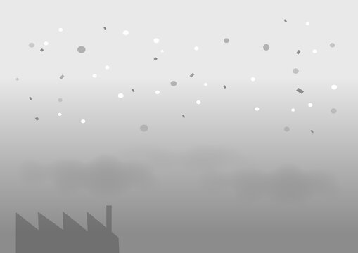pm2.5で汚染された暗い空