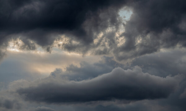 Dark clouds before storm in summer