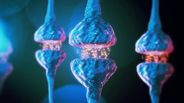 Neuron synapse impulses in brain Neural Network Pathway Connection and Advanced Neurosurgery Bio-Digital Diagnostic in 4K Ultra HD footage
