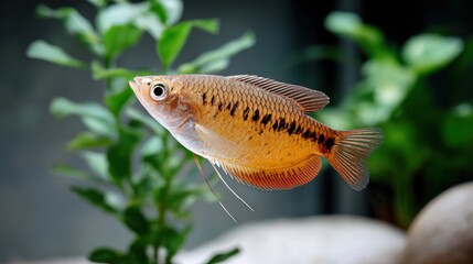 Fototapeta premium Colorful Freshwater Fish Swimming in a Natural Aquatic Habitat