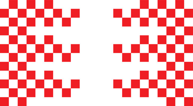 Design background checkered square pixel unique red color