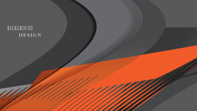 Geometric shapes background in orange and grey