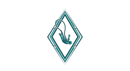 Bungee Jumping Diamond Logo Element © AAS CREATIVE