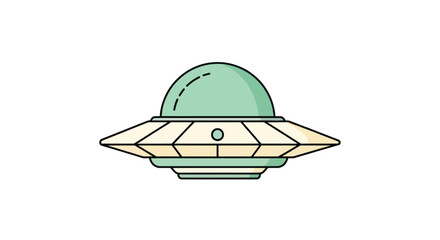 UFO Flying Saucer Vector Illustration © AAS CREATIVE