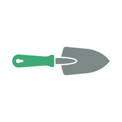 Fototapeta premium A green hand trowel used for gardening