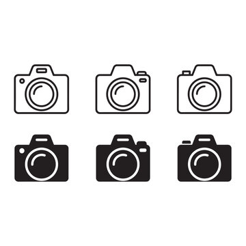 camera icon set