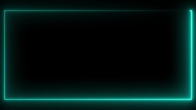 light neon blue color picture frame rectangle.square rectangle picture frame icon animation glowing neon red color border frame display neon box movement screen round shape rotation