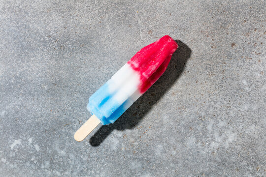 Sweet Frozen Red White and Blue Popsicle
