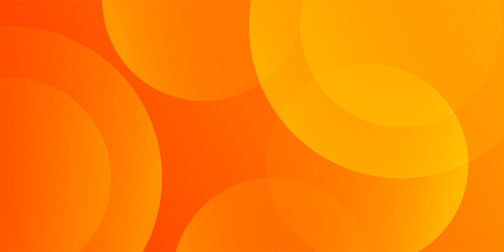Abstract elegant vibrant orange and yellow geometric background vector with overlapping circles and soft gradient shadow effects