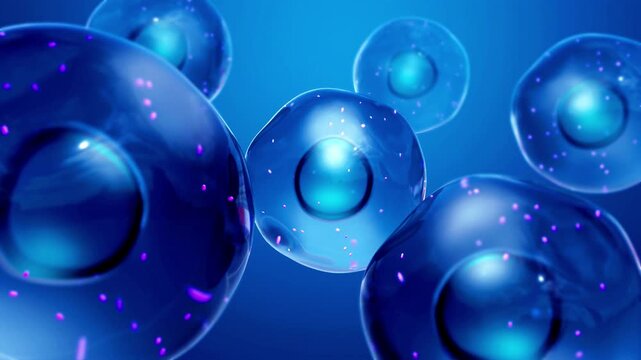 Healthy cells with mitochondria Cellular Metabolism Animation and Microscopic Organelles Energy Production in 4K Ultra HD footage
