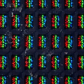 Quantum Dot Display RGB Pixels