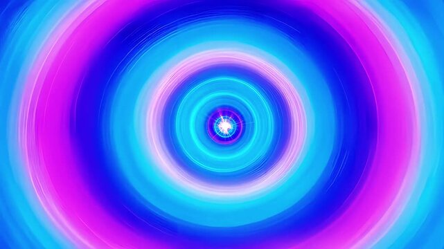 Dynamic abstract video featuring colorful concentric circles with neon glow effects energetic motion vibrant hues and swirling patterns ideal for digital art