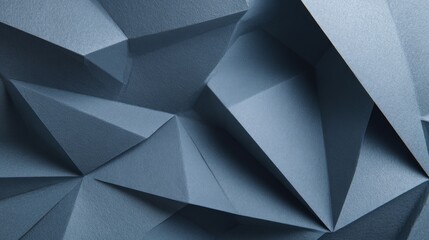Fototapeta premium Abstract geometric gray paper shapes layered background with modern minimalist design, dimensional cut paper texture, elegant monochrome composition, clean contemporary backdrop for branding, presenta