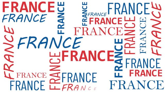 France word cloud template. Sport concept vector background