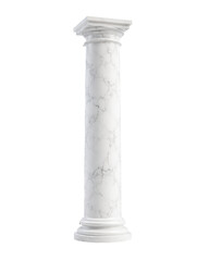Fototapeta premium White Marble Column for Money Market Funds Stability, Transparent Background