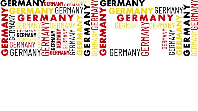 Germany word cloud template. Sport concept vector background