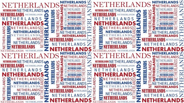Netherlands word cloud template. Sport concept vector background