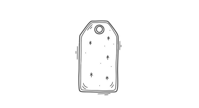 Simple Black and White Dog Tag.