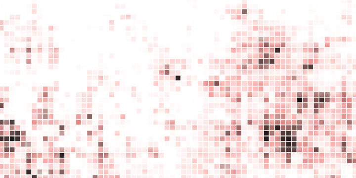 Pink disco ball mosaic background with spotlight. Mirror glitter gradient texture sequin backdrop. Rose gold dance floor with sparkles and shine lights. Glam halftone shimmer wall. Vector illustration