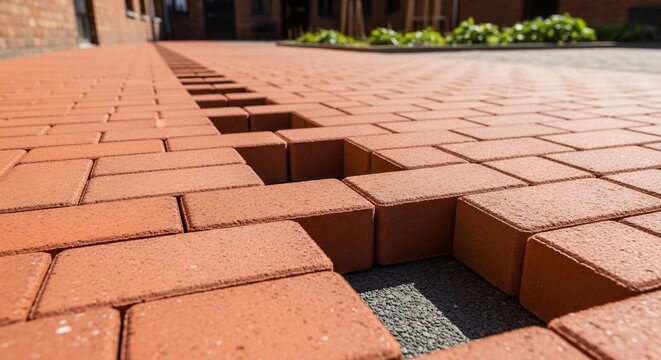 Chiseled Terracotta Path: A Textured Daylight Glimpse