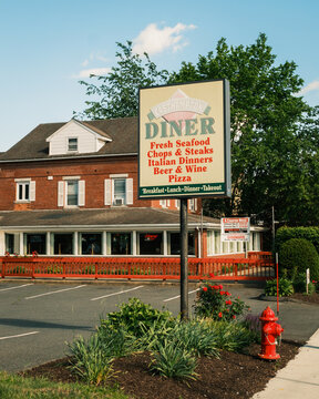 Easthampton Diner Restaurant vintage sign, Easthampton, Massachusetts