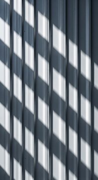 Geometric Sunlight Dance on Textured Metal