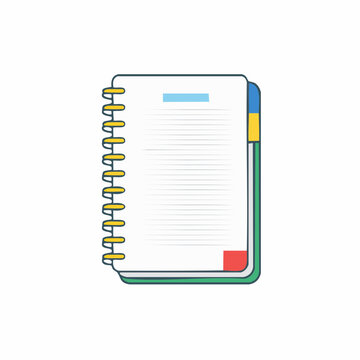 Spiral Notebook with Lined Pages and Tabs