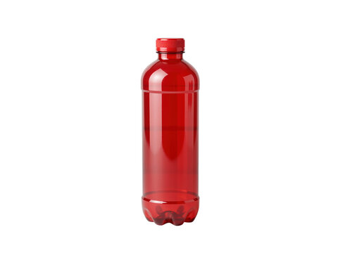 Red soda bottle with transparent background for back to school mockup