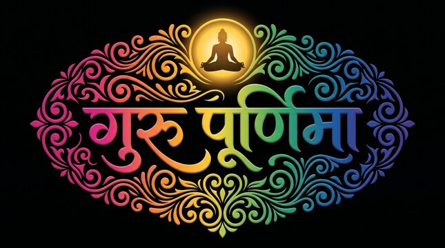 Guru Purnima Typography Image