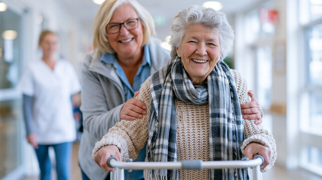 Volunteer senior companion helps an elde 1