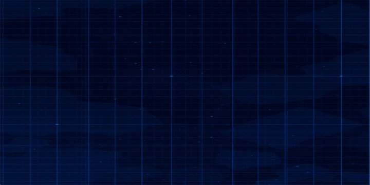 Abstract dark blue radar monitor screen background with subtle grid lines