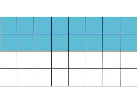 Educational mathematics diagram fraction illustration 