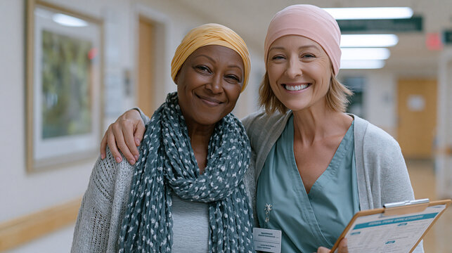 Oncology patient navigator walks a newly 4