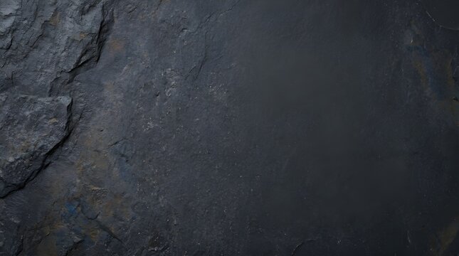 Rustic dark charcoal grey slate stone texture background copy space