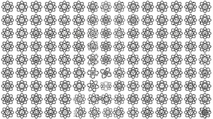 Fototapeta premium Collection of Cartoon Flower Emoticons - Expressive Faces, Emotions, Simple Line Art