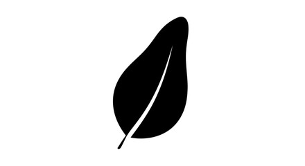 Leaf silhouette representing natural growth and botanical beauty stands as a clean, minimalist design element for environmental projects, sustainable branding, or organic product packaging. © Berkah