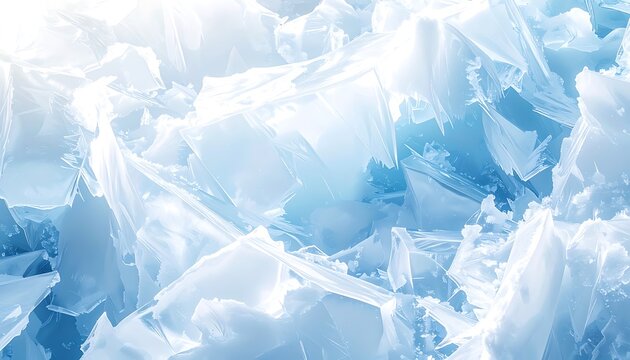 Frozen Ice Chunks Closeup Natural Beauty.