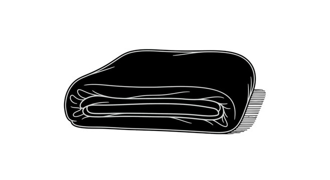 Black Pouch with Zipper Closure.