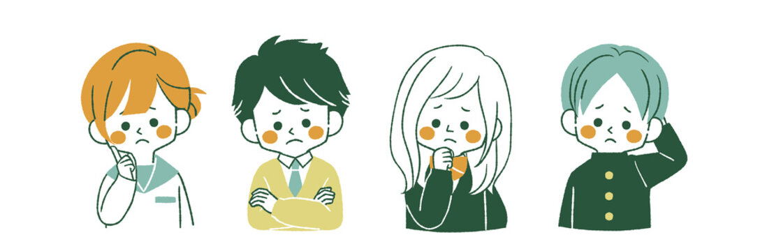 困っている学生達