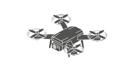 Drone Aircraft with Four Rotating Propellers. © Cirus