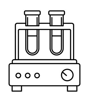 Vector of electric stove with two burners and control knobs