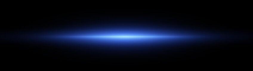 Blue horizontal line light flare effect on black background © LILIIA SMIRNOVA