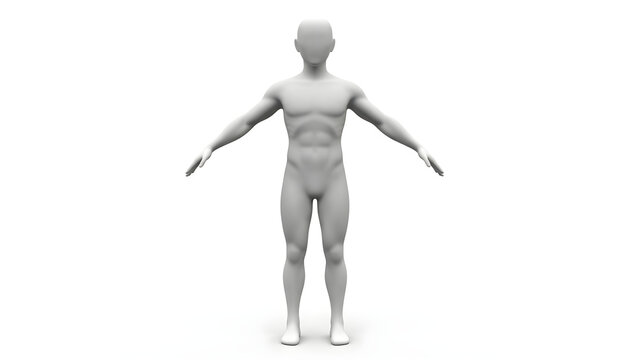 A gray 3D illustration of a human figure stands with arms outstretched.