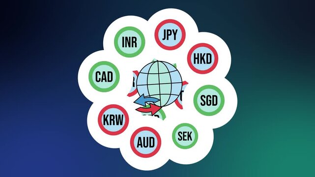 Global Currency Exchange Motion Graphic Background