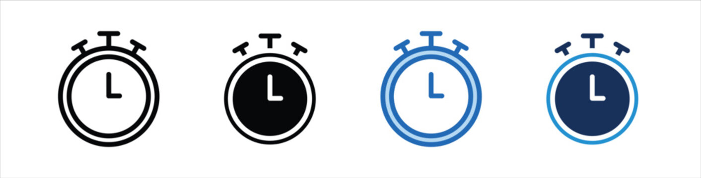 chronometer  icon Collection With Multiple Styles
