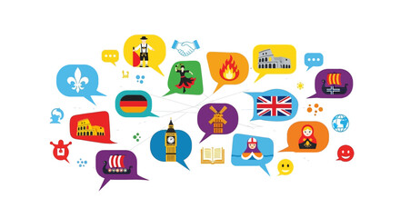 International Cultural Exchange Concept Illustration © Ragat Sekolah