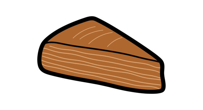 Simple Illustration of a Slice of Bread.