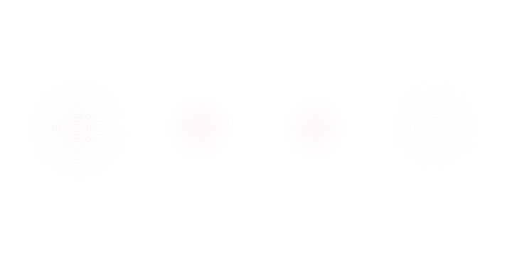 Sound equalizer icons with lines and dots, gradient neon circular sound wave frames, abstract radial music icons.