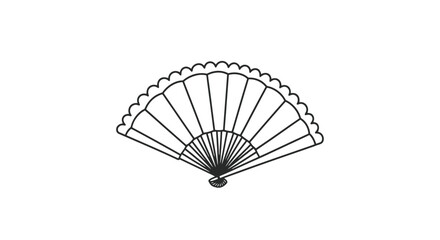 Handheld Fan Illustration Simple Design. © Embop